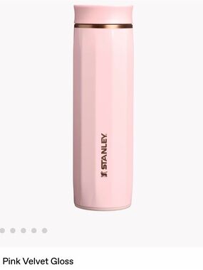 Stanley Pink Gloss Travel Tumbler with Rose-Gold Accent